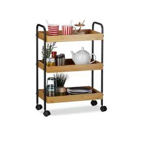 Étagère à épices en bois à 2 niveaux, couleur brun clair, support à condiments pour comptoir, étagère de rangement pour condiments en bois massif pour la cuisine - Product Image 6