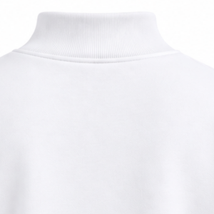 White <b>Women</b> Mock Neck Sweatshirt <b>Long</b> Sleeve Pullover Oversized Fleece High Collar Casual Winter Streetwear Fashion <b>Jumper</b> Top - Product Image 4