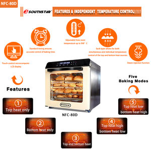 <span class=keywords><strong>Four</strong></span> à convection électrique portable Southstar à 4 plateaux, contrôle numérique, 220V, cuisson à température précise, usage commercial, faible consommation d'énergie - Product Image 6