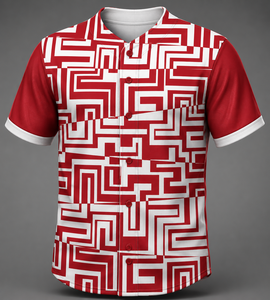 Camiseta de Béisbol Unisex con Cuello en V, Manga Corta, Estampado Geométrico, Transferencia Térmica, Bordado 3D, Antibacteriana, Secado Rápido, Transpirable - Product Image 1