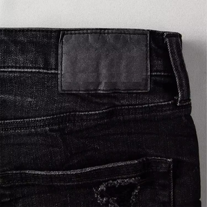 Shorts en jean à marque privée, Shorts en jean OEM, Shorts en jean ODM, Fabricant de shorts en jean, Jorts noirs délavés et déchirés - Product Image 6