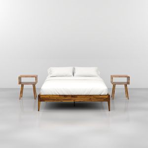Natural Wood <b>Bed</b> <b>Frame</b> Modern Style | Durable Hardwood <b>Bed</b> | Restaurant Hotel Furniture Export - Product Image 4