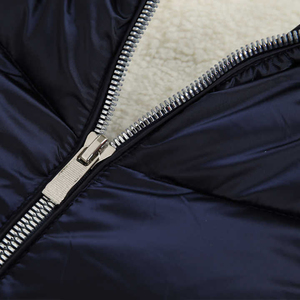 Women <b>Quilted</b> Jacket Solid Color <b>Winter</b> Thick Polyester Wadding Stand Collar Full Sleeve Woven Fabric - Product Image 4