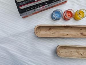 Portavelas de Madera Hecho a Mano de Primera Calidad Curio Craft |   Recipiente Rectangular de Cera de Soja y Cera de Abeja para Decoración Navideña del Hogar - Product Image 4
