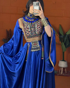 Vestido Afgano Kuchi de Diseño Vintage, Hecho a Mano, Tradicional, Tribal, Bordado, para Mujer, Vestido Afgano Kuchi para Festivales, Cultura Pashtun - Product Image 1