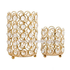 Porte-bougies en cristal faits à la main, artisanat en cristal, logo personnalisé, design moderne unique, porte-bougies décoratif en métal et cristal - Product Image 3