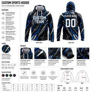 Sudadera con Capucha de Forro Polar para Hombre, con Logotipo de Equipo Personalizado en la Parte Delantera, Bolsillo, 100% Poliéster, Estampado de Camuflaje, Impresión Digital, Corte Regular, Larga - Product Image 5