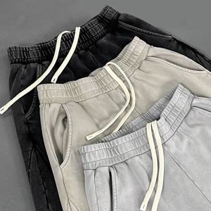 Pantalon ample en coton personnalisé style vintage pour homme, délavé à l'acide, services OEM, fabriqué avec des pantalons pour homme de haute qualité - Product Image 2