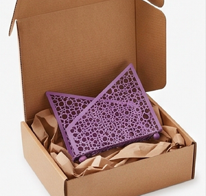Moderno Porta Servilletas Metálico Morado con Diseño de Patrón Circular para Organizador de Mesa, Decoración de Mesa y Uso en la Cocina - Product Image 6