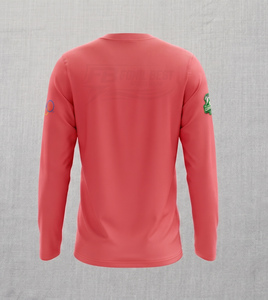 Camiseta de Manga Larga Personalizada para el Campeonato Mundial de Duatlón, Cuello Redondo, Secado Rápido, Estilo Casual para Hombre, Color Rojo - Product Image 2