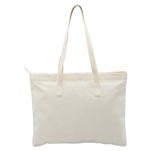 Bolso pequeño de lona liso y resistente para mujer con cremallera, bolso de lona reutilizable multiusos orgánico 100% de calidad Superior - Product Image 1