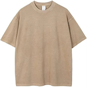 T-shirt Homme Vintage Tricoté Coupe Classique Effet Délavé Acide Personnalisable Haute Qualité Respirant Séchage Rapide 200g Prix Bas Vente en Gros - Product Image 3