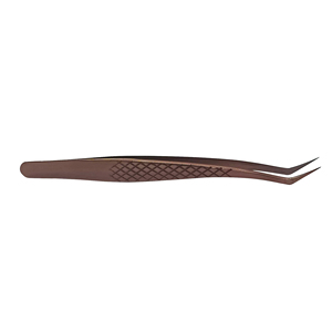 Pinces à cils en acier inoxydable personnalisées de qualité supérieure avec pointe très fine pour extensions de cils volume - Product Image 1