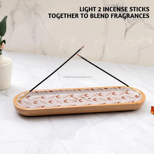 แท่นวางธูปไม้สุดหรูสไตล์คลาสสิก พร้อมกลิ่นไม้จันทน์หอม สำหรับการพักผ่อนแบบสปาที่บ้าน และการตกแต่งเทศกาลรอมฎอนอย่างมีระดับ - Product Image 2