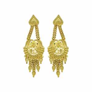 เครื่องประดับแฟชั่นขายส่ง ทองชุบไมครอน 14K 18K 24K สไตล์ตุรกี Oro Joyeria ดีไซน์ลายดอกไม้แบบดั้งเดิม สร้อยคอยาวแบบ Rani Haar - Product Image 4