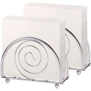 Porte-serviettes en métal chromé en spirale moderne |   Distributeur de mouchoirs en papier vertical pour table |   Décoration de restaurant de luxe et de mariage - Product Image 1