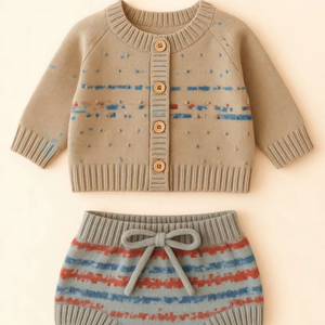 Conjunto de Ropa Tejida para Bebés, Atuendo Suave de Invierno para Recién Nacidos, Ropa Cálida y Cómoda para Bebés, Talla Personalizada, Producción OEM - Product Image 1