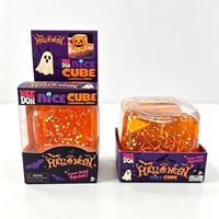 Bestseller Halloween Noël Jouet anti-stress en caoutchouc TPR à presser Cubes scintillants phosphorescents de haute qualité sur le thème des bonbons