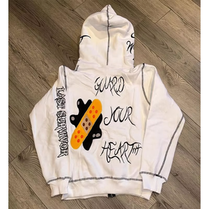 Sweat-shirt à capuche streetwear noir 2026 avec imprimé graphique inspirant sur la foi, unisexe, coupe oversize, personnalisable, vente en gros - Product Image 6