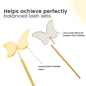กระจกติดขนตาแบบพรีเมียม รุ่น Precision Butterfly สำหรับต่อขนตา ทำจากสแตนเลส อุปกรณ์เสริมความงาม กระจกต่อขนตาแบบสั่งทำพิเศษ - Product Image 2