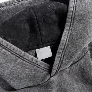Créez votre propre sweat à capuche délavé – Qualité supérieure, doublure en molleton de coton, couleur unie, pour homme, hiver, décontracté, respirant, coupe classique, personnalisable - Product Image 6