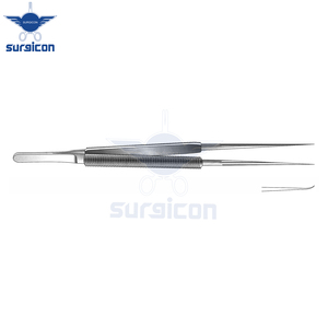 Micro Pinzas Curvas de 18 cm (7 Pulgadas) con Punta Cilíndrica de 0.4 mm, Acero Inoxidable Premium, Extremadamente Ligeras, Bien Equilibradas, Sin Causar Fatiga - Product Image 4