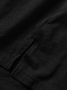 T-shirt Homme Noir Personnalisé Coupe Ample en Coton Biologique Lourd 230 g/m² – T-shirts Simples pour Homme - Product Image 4