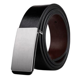Cinturón de Vestir de Cuero PU con Hebilla de Placa y Logotipo Personalizado para Uniformes Escolares y de Negocios para Hombre - Product Image 4