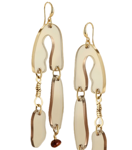 Handmade Clear Resin Hoops Earring For Gift Event Festive Glossy Finished Fashion Statement Acrylic Jewelry Boho Resin <b>Accessory</b> - Product Image 1