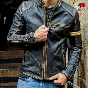 Veste en cuir sur mesure Ryan Pro Gear pour homme, tissu confortable et respirant avec logo personnalisé - Product Image 4