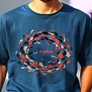 2025 Verano de gama alta de los hombres 220g camiseta sólida impresa gráfico antiarrugas transpirable suelta de talla grande media manga sensación fresca - Product Image 1