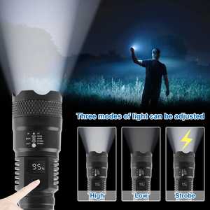 Super <b>Powerful</b> Long Range LED Rechargeable Tactical 15000Mh Built in <b>Battery</b> Emergency <b>Spotlight</b> Flashlight - Product Image 2