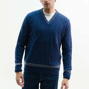 Top Selling Mens Sweater Outdoor Casual Wear Crew Neck Knitted Pullover Sweater Long Sleeve Warm Soft Breathable Custom Logo - Product Image 5