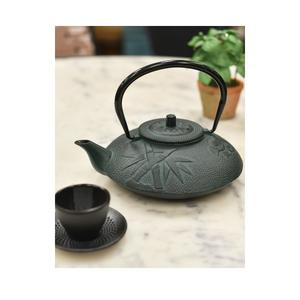 Hermosa Tetera Redonda de Hierro Fundido con Diseño de Flores Doradas, con Tapa y Asa, Tetera Decorativa para Servir Té - Product Image 5