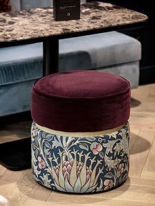 Modern Solid Wood Round Ottoman Stool with Self-adhesive Upholstery for Living Room Nordic Style Multifunctional <b>Footrest</b> Bench - Product Image 6