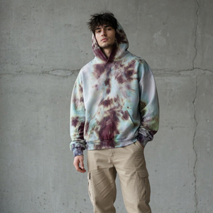 Sudadera con capucha extragrande con estampado tie-dye personalizado Glory para ropa urbana, 100% algodón, calidad premium, OEM, sudaderas al por mayor para unisex - Product Image 6