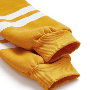 Sweat-shirt en coton avec broderie ou impression d'écran pour femmes, pull-over en molleton avec rayures - Product Image 5