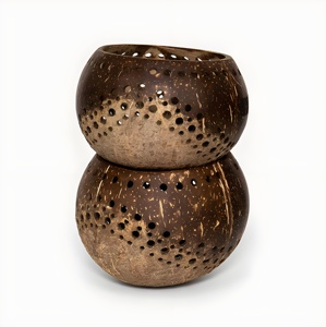 <b>Candle</b> Stands Wedding Decoration Coconut Shell Bowl <b>Small</b> Medium Big Sizes Natural Coco Stand Holder Shells for <b>Candles</b> - Product Image 1