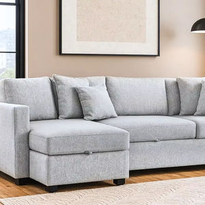 Sofá seccional modular moderno de alta calidad con tapicería de la mejor tela, en forma de esquina, para sala de estar, con patas de madera. - Product Image 1