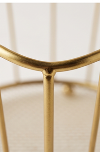 Modern Gold Wire <b>Fruit</b> <b>Storage</b> Basket Wavy Rim Open Metal Bowl Kitchen Table Top Vegetable Holder - Product Image 3