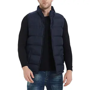 2023-24 Novo Design China Fábrica Fornecido de qualidade superior impermeável Stand-up Collar mangas Puffer Colete Coletes dos homens Jacket