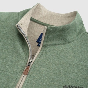 Sweat-shirt de sport à demi-zip pour homme, taille plus, sweat-shirt à fermeture éclair 1/4, basique, en coton mélangé - Product Image 5