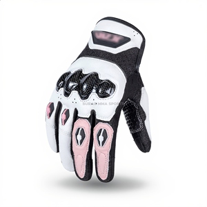 Gants de moto en cuir personnalisés avec fibre de carbone, imperméables, pour l'hiver, à doigts entiers, pour la course - Unisexe BURAQ MMA SPORTS - Product Image 1