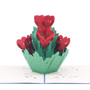 Carte de vœux en papier avec fleur de rose, carte pop-up 3D, roses faites à la main, cartes pop-up sur le thème des roses, carte 3D pop-up, carte de vœux spéciale, artisanat - Product Image 3