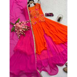 Vestido de noche de diseñador Vestido de fiesta Vestido bordado con lentejuelas y trabajo de codificación - Product Image 6