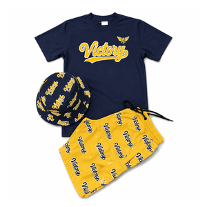 Ensemble <span class=keywords><strong>T</strong></span>-<span class=keywords><strong>shirt</strong></span> et short assortis personnalisés pour la famille 2026, <span class=keywords><strong>bleu</strong></span> <span class=keywords><strong>marine</strong></span> et jaune, tenue décontractée d'é<span class=keywords><strong>t</strong></span>é, vêtements de sport en polyester à séchage rapide pour hommes - Product Image 3