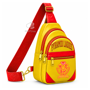Bolso Bandolera de Piel Sintética Color Rojo y Dorado para Mujer, Marca NSPDK, con Correa Ajustable y Múltiples Compartimentos - Product Image 2