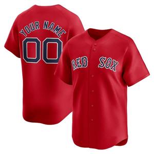 Camiseta Deportiva Personalizada Unisex, Auténtica, de Béisbol y Fútbol Americano, en Rojo, Blanco y Negro, Transpirable - Product Image 4