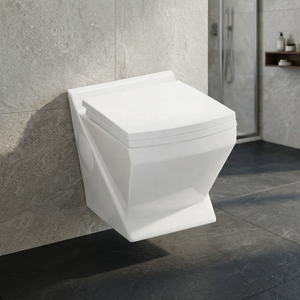 Square Elongated Wall Hung Toilet <b>Ceramic</b> WC <b>Pan</b> International Standard Design Porcelain Bathroom Sanitary Ware - Product Image 3