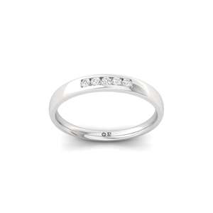 Bague de luxe minimaliste 0125 en diamant de laboratoire, argent sterling 925, finition plaquée or 10 carats pour femme, mariage/anniversaire - Product Image 4
